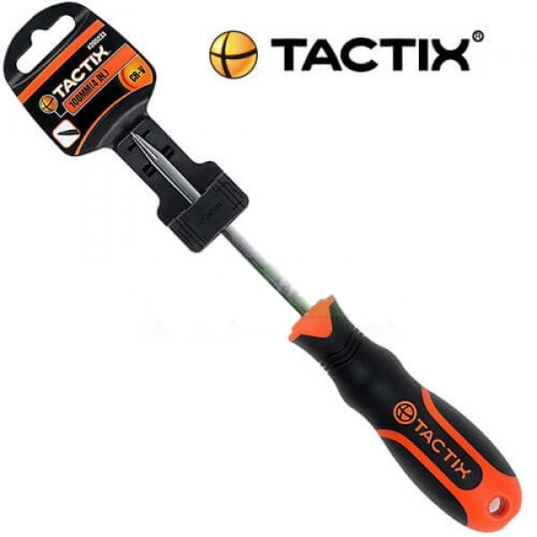 Tactix - Σουβλί Στρογγυλό CR-V με Αντιολισθητική Λαβή #205233