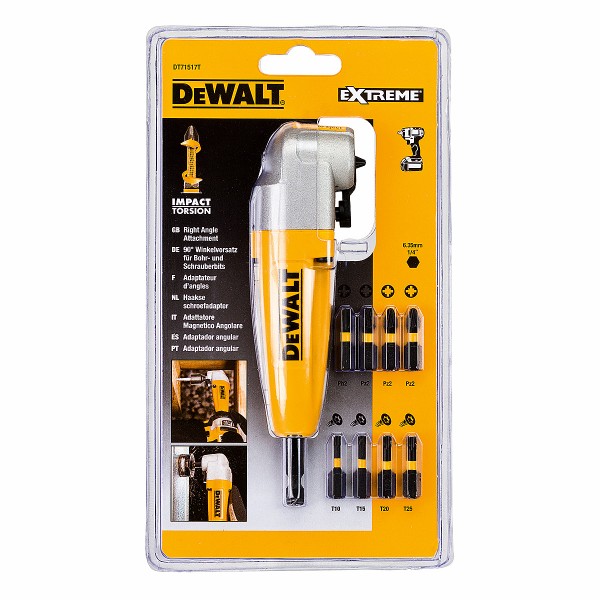 DeWalt DT71517T Right-Angle Attachment with 9 Impact Bits