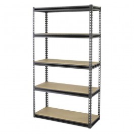 Tactix - Steel Shelving Unit with 5 board shelves #329016 