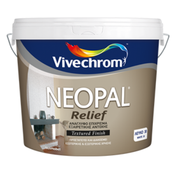 πλαστικα χρωματα εσωτερικου χωρου - Χρωματα Εσωτερικου χωρου - Vivechrom - Neopal Relief Paint (5Kg - 15Kg) Λευκό