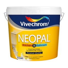 πλαστικα χρωματα εσωτερικου χωρου - Χρωματα Εσωτερικου χωρου - Vivechrom - Neopal Kitchen & Bathroom (750ml - 3L - 10L) Λευκό