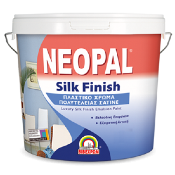 πλαστικα χρωματα εσωτερικου χωρου - Χρωματα Εσωτερικου χωρου - Vivechrom - Neopal Silk Finish (750ml - 3L - 10L) Λευκό