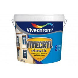 μονωτικα χρωματα εξωτερικου χωρου - ακρυλικα χρωματα εξωτερικου χωρου - Χρωματα Εξωτερικου χωρου - Vivechrom - Vivecryl Elastic (3L - 10L) Λευκό