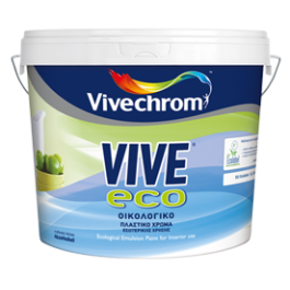 πλαστικα χρωματα εσωτερικου χωρου - οικολογικα χρωματα εσωτερικου χωρου - Χρωματα Εσωτερικου χωρου - Vivechrom - Vive Eco (750ml - 2,5L - 9L) Λευκό