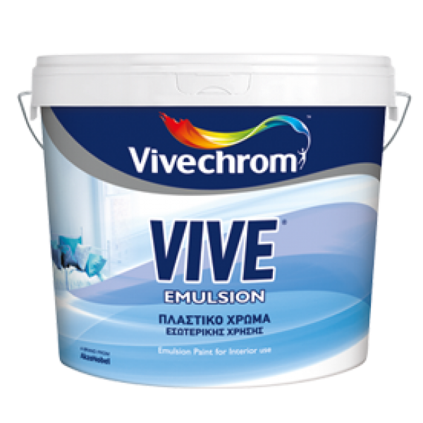 πλαστικα χρωματα εσωτερικου χωρου - Χρωματα Εσωτερικου χωρου - Vivechrom - Vive Emulsion (750ml - 3L - 9L) Λευκό