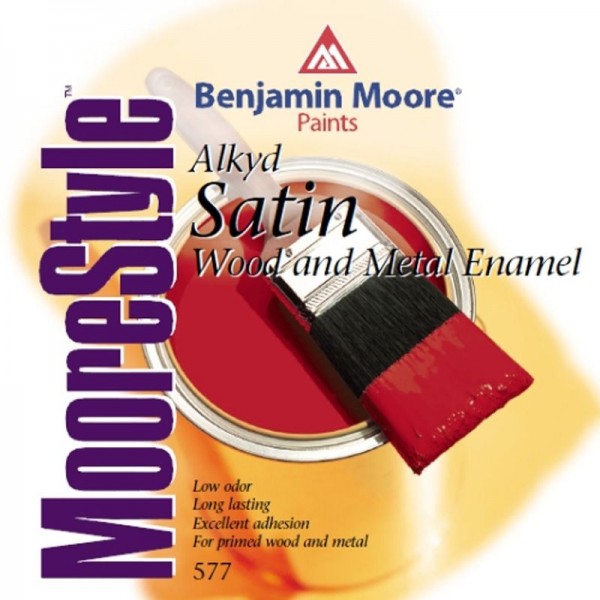 Benjamin Moore - 577 Wood & Metal Enamel Satin Finish (Black, white)