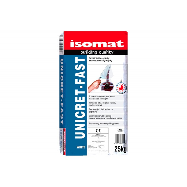 Isomat - UNICRET-FAST Fast-setting, white repairing mortar 0325/1