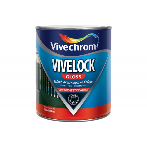 χρωματα νερου - Χρωματα Ξυλου - Χρωματα Μεταλλου - Vivechrom - Vivelock Gloss (750ml - 2.5L)